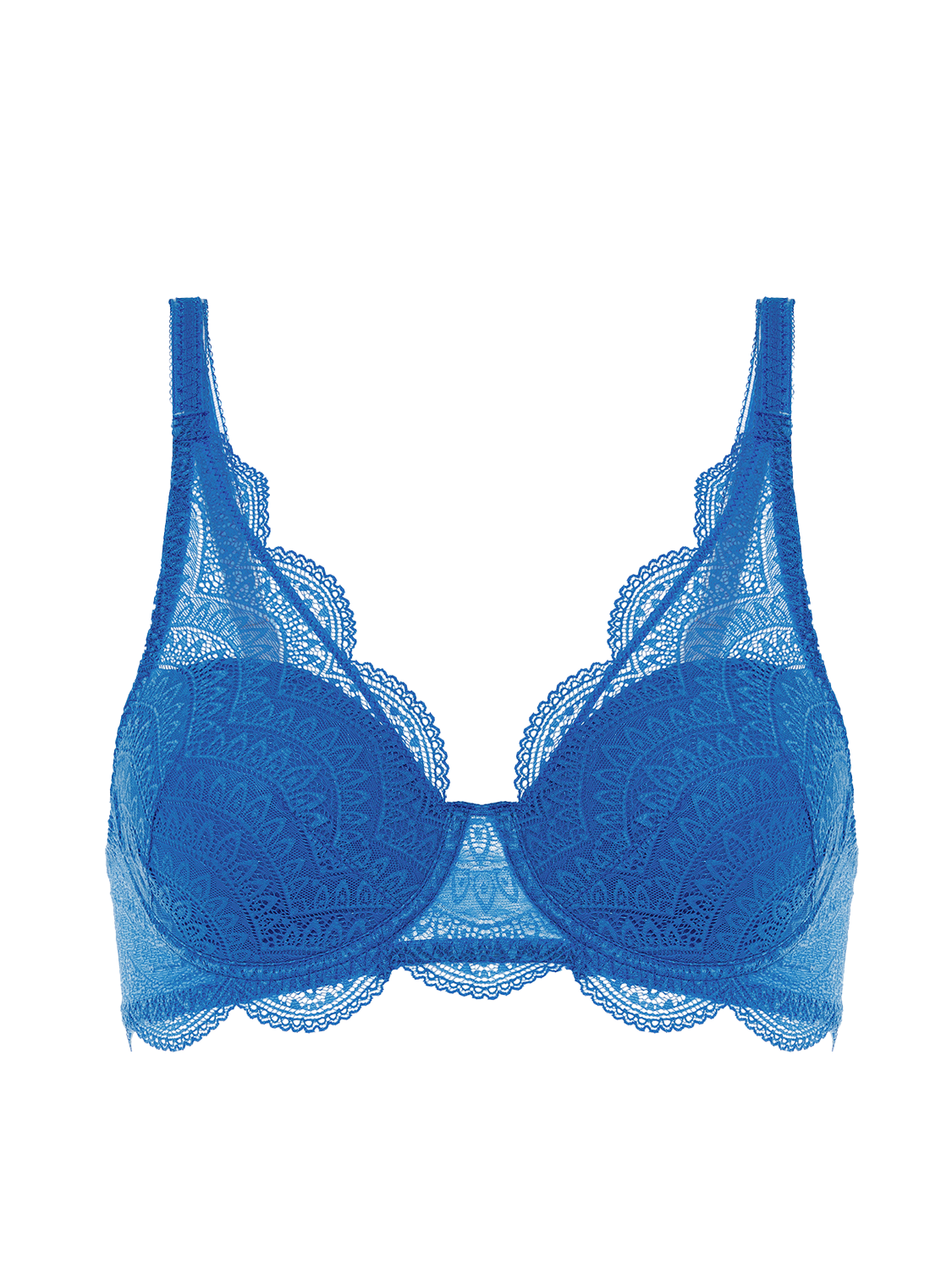 Squared neckline spacer bra - Myosotis Blue