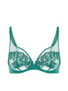 Plunging underwired bra - Garden Green