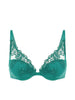 Plunging push-up bra - Garden Green