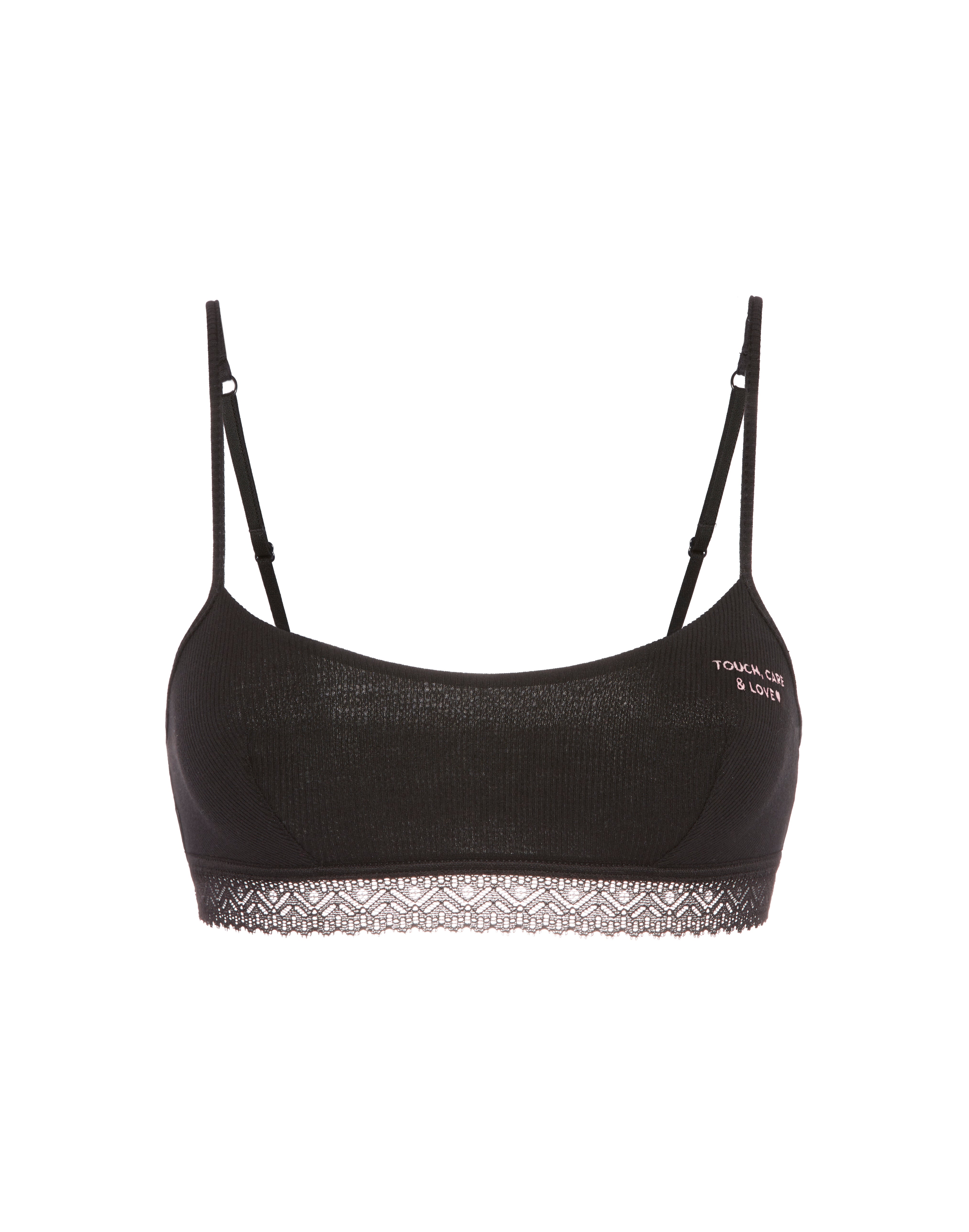 Black Soft cup triangle bra - Limited Edition « CLUB TOUCH, CARE & LOVE »