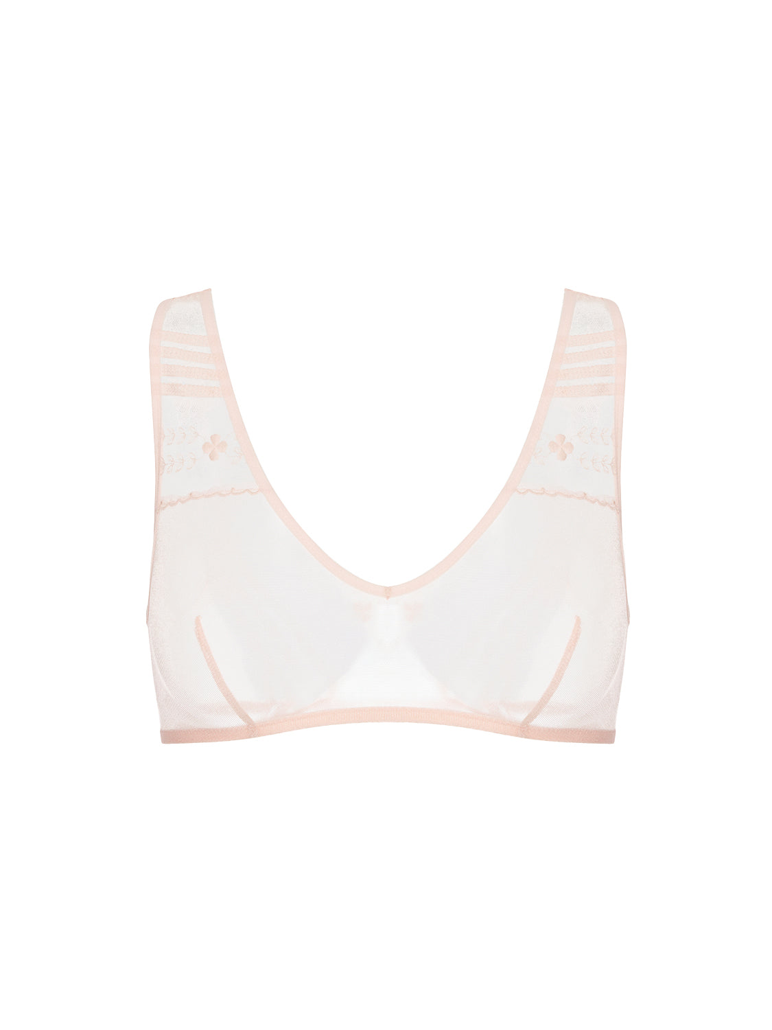 Soft cup triangle bra - Petal Powder