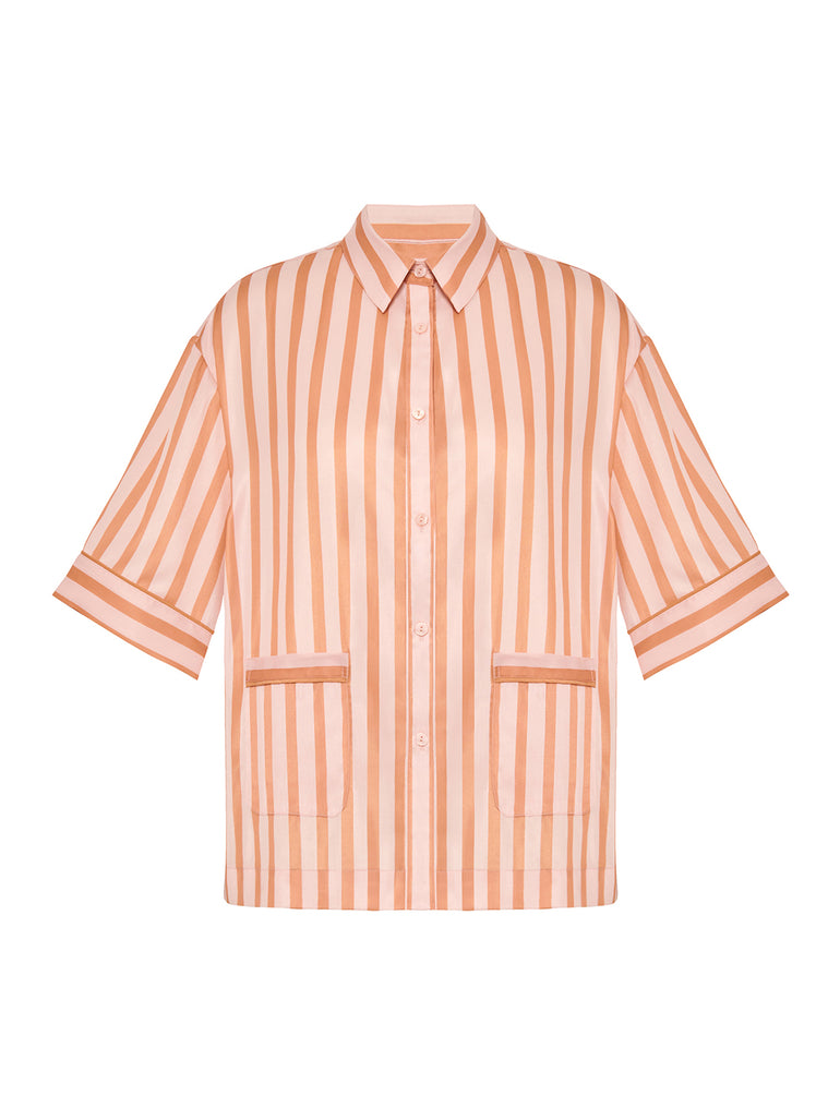 Caprice Short Sleeve Top  - Peach Nights