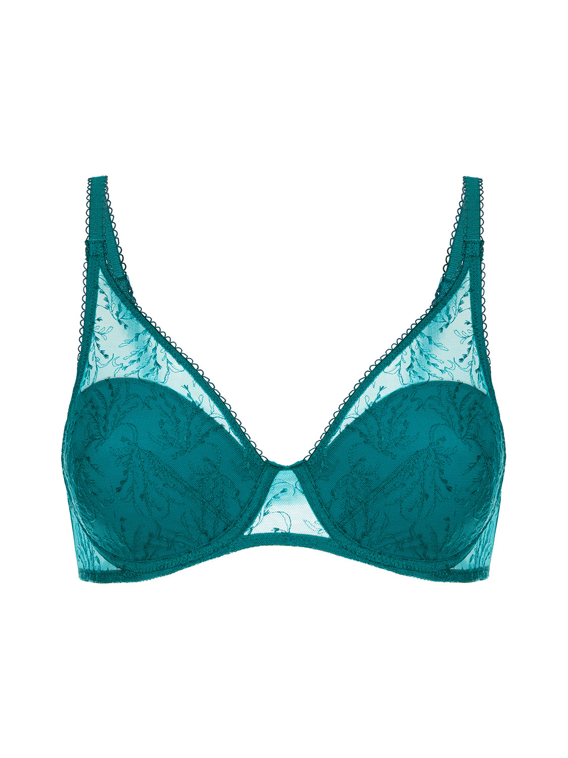 Opaline Triangle 3D Demi - Emerald Green
