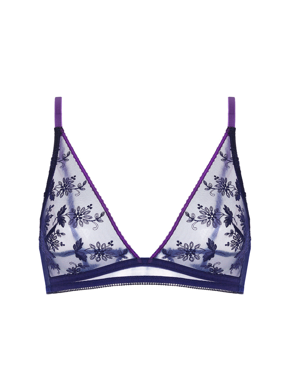 Adele Triangle Bralette - Midnight