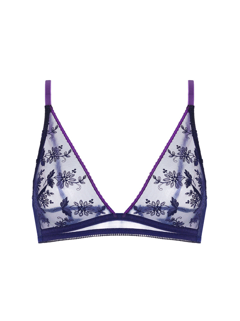 Adele Triangle Bralette - Midnight