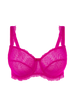 Squared neckline full cup bra - Hibiscus Pink