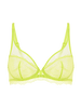 Plunging underwired bra - Lime