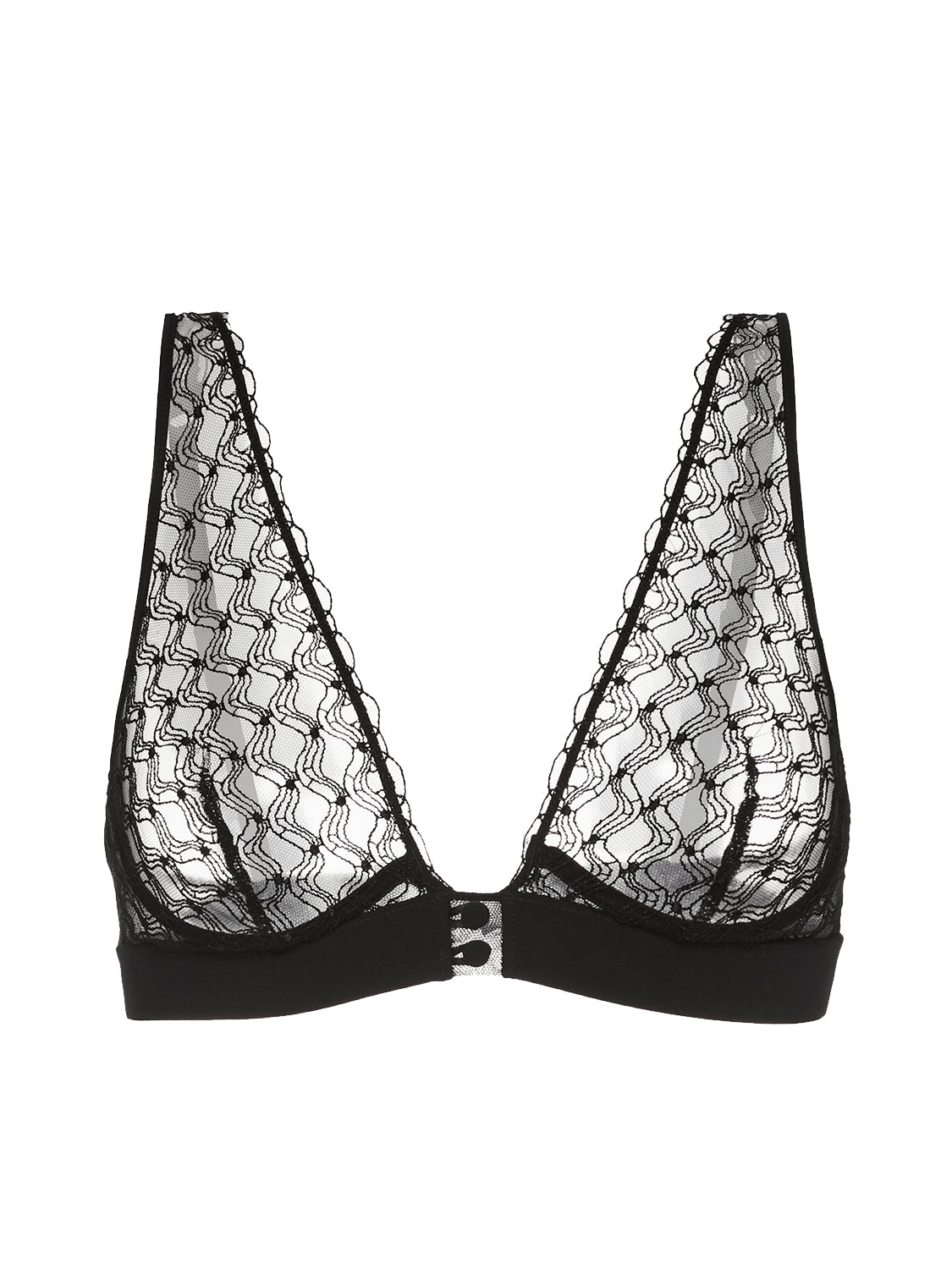 Underwired triangle bra - Black
