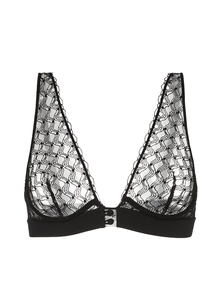 Underwired triangle bra - Black