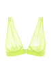 Underwired triangle bra - Lime