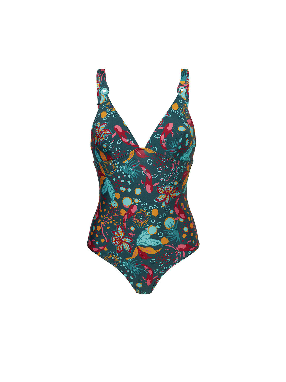 Underwired one-piece swimsuit - Lagoon Green