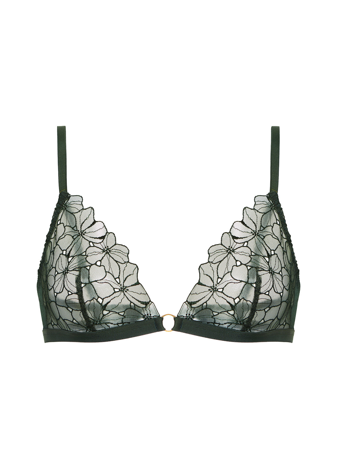 Soft cup triangle bra - Clover Green