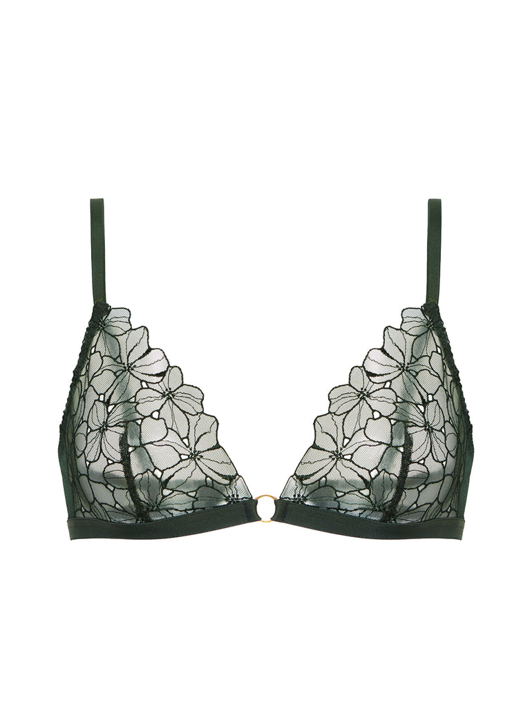 Soft cup triangle bra - Clover Green