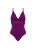 Underwired one-piece swimsuit - Blackberry