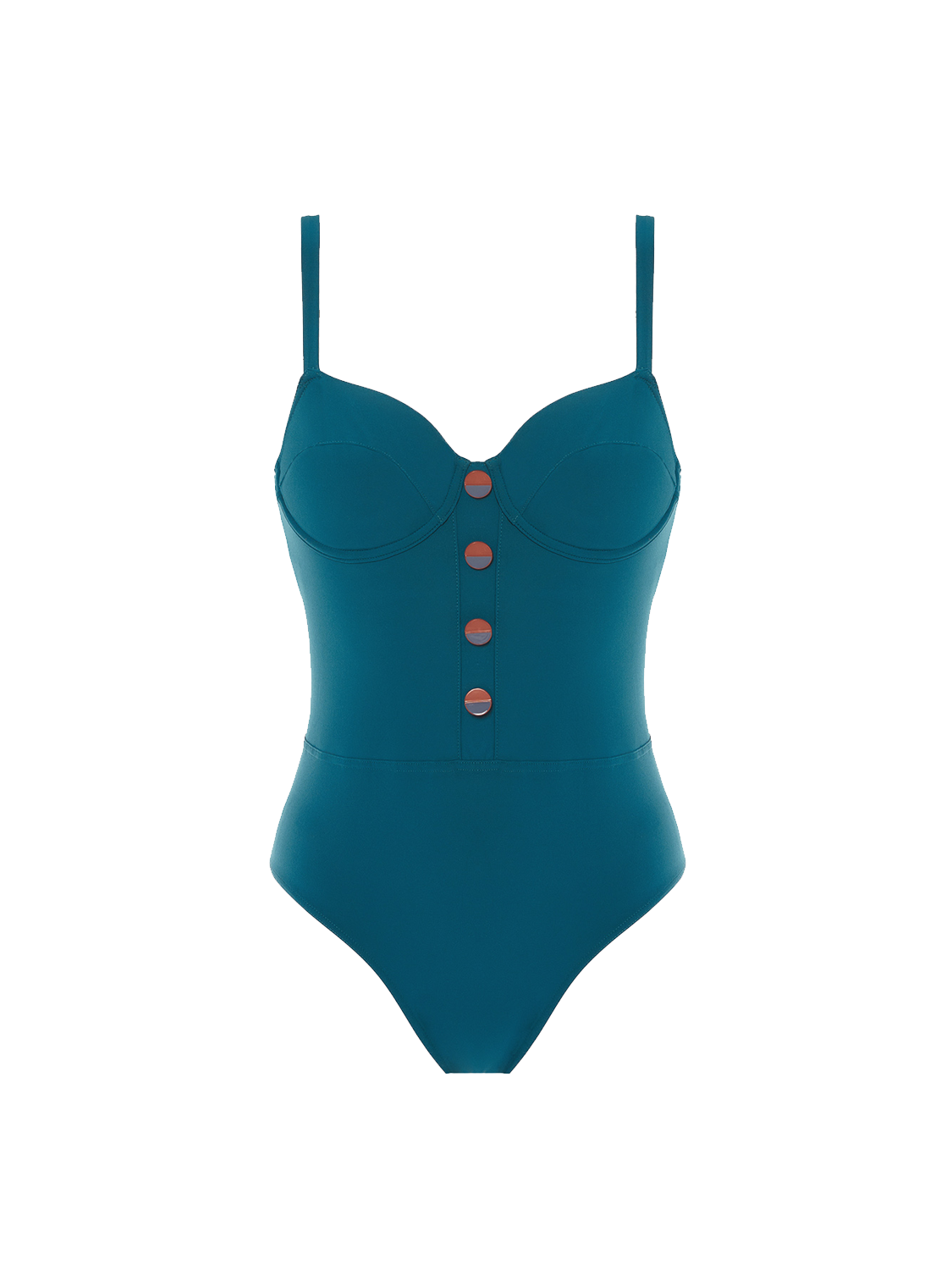 Underwired one-piece swimsuit - Mystery blue