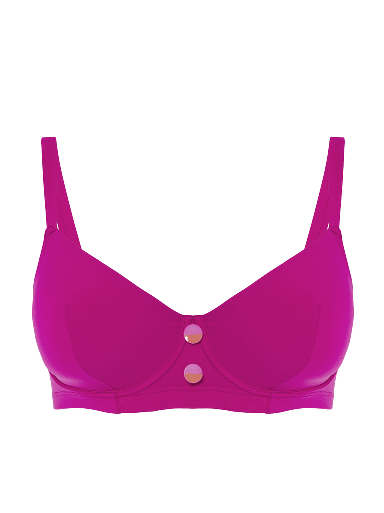 Underwired bikini top - Hibiscus Pink