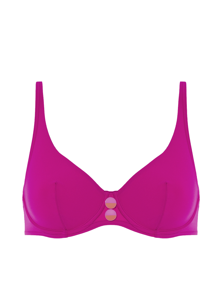 Low-cut underwired bra - Hibiscus Pink