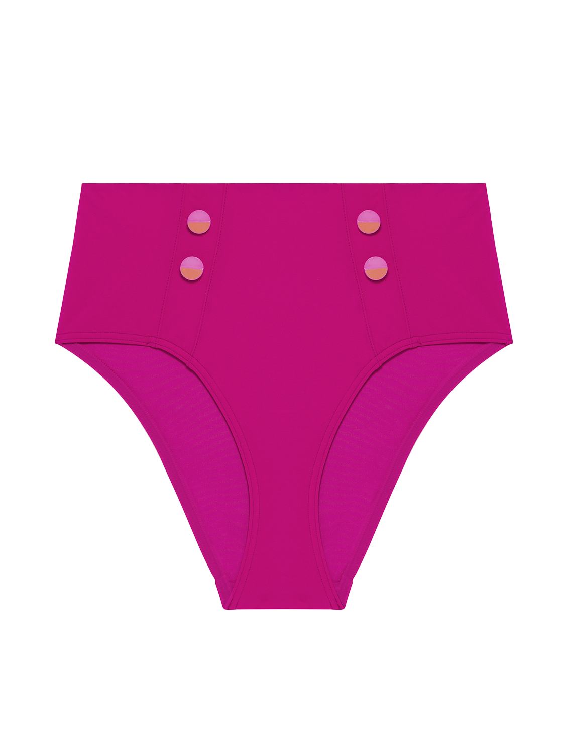 High-waist bikini brief - Hibiscus Pink