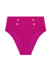 High-waist bikini brief - Hibiscus Pink
