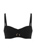 Underwired bandeau bikini top - Black