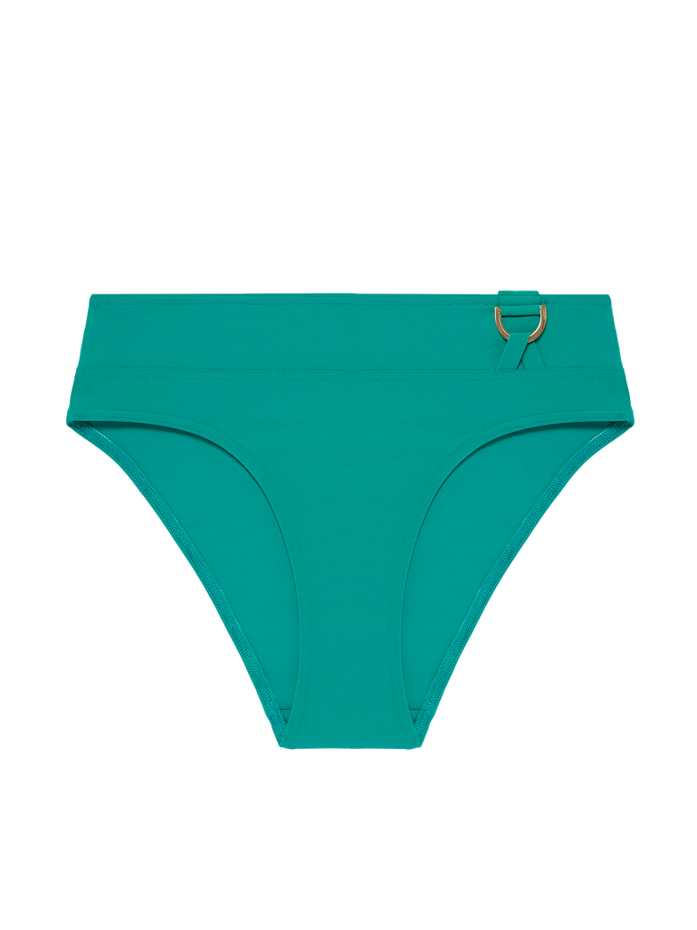 High-waist bikini brief - Waterfall Green