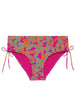 High-waist bikini brief - Menara Pink Print