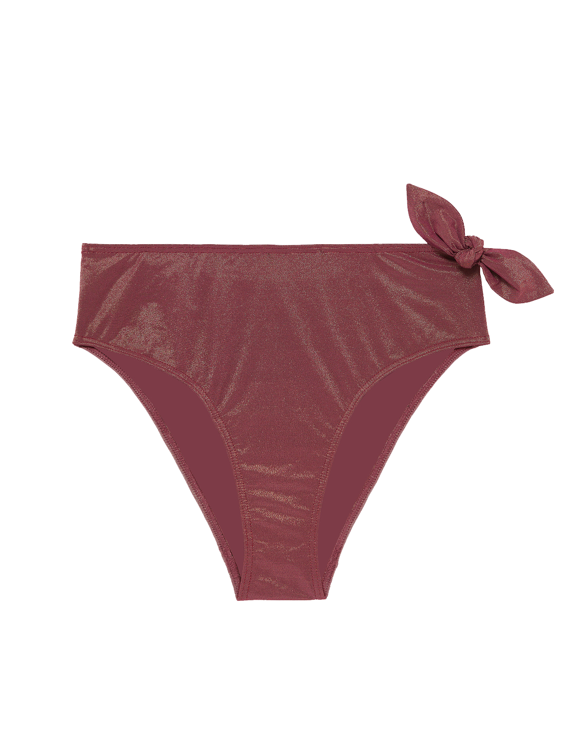 High-waist bikini brief - Lurex Dark Purple