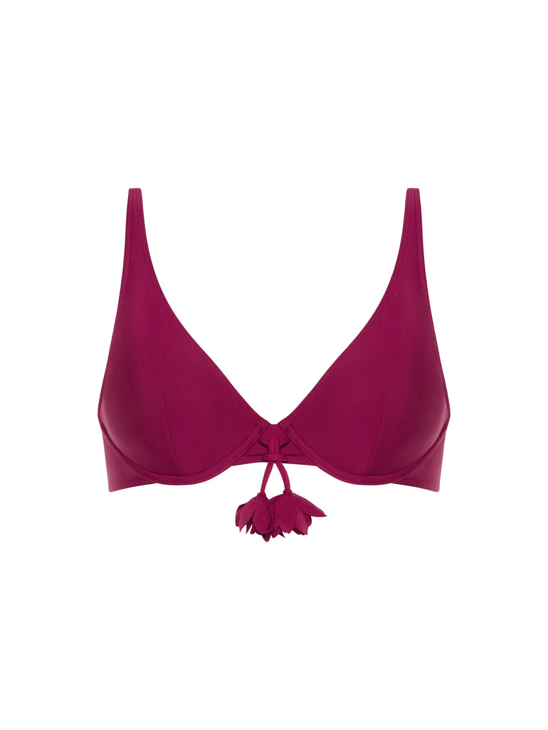 Push-up bikini top - Cranberry