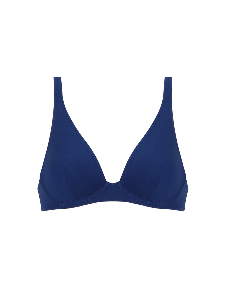 Underwired triangle bikini bra - Midnight