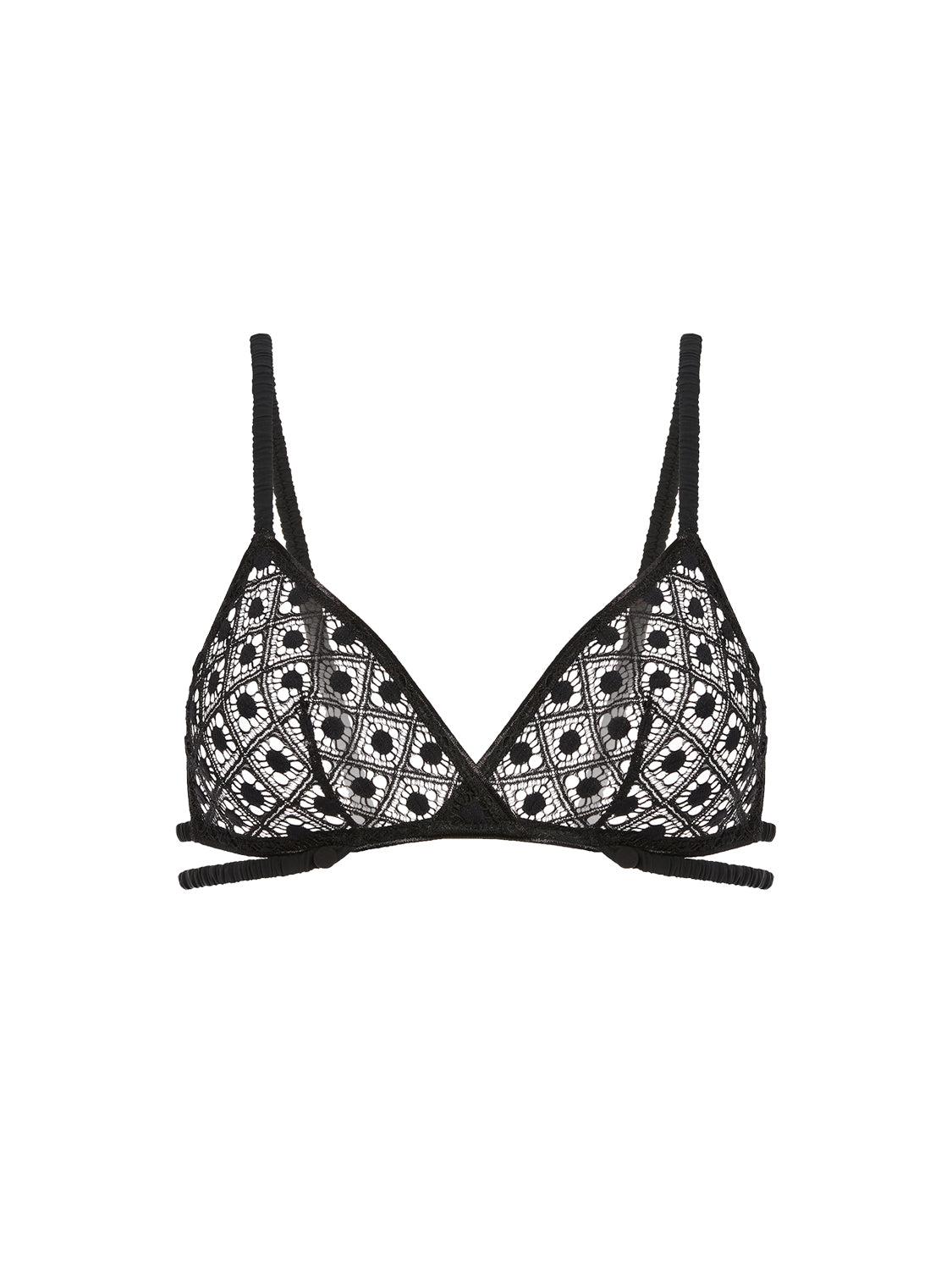 Soft cup triangle bra - Black