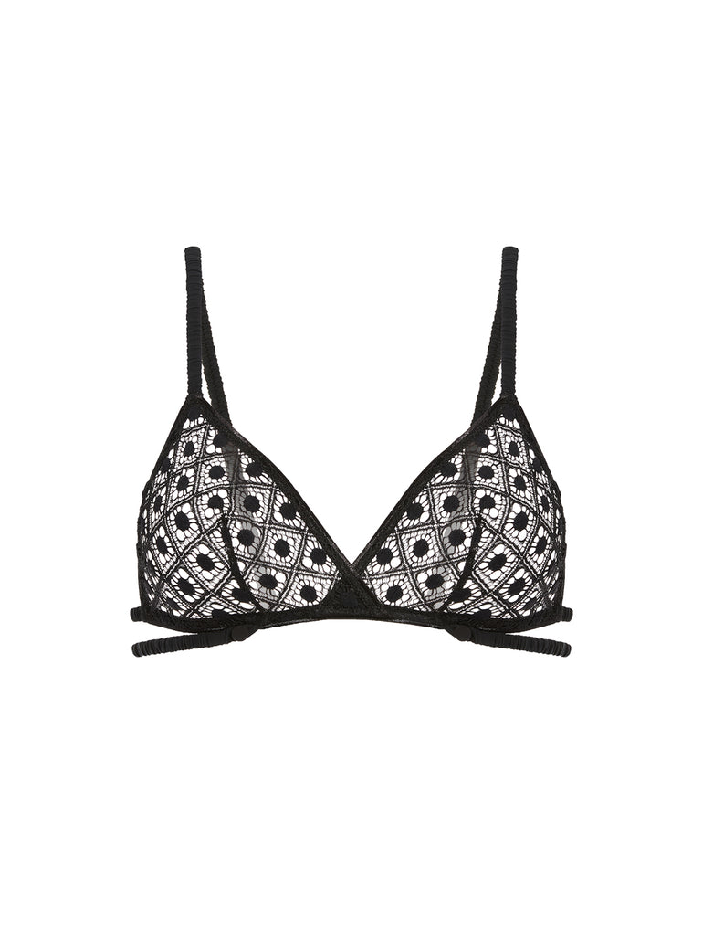 Soft cup triangle bra - Black