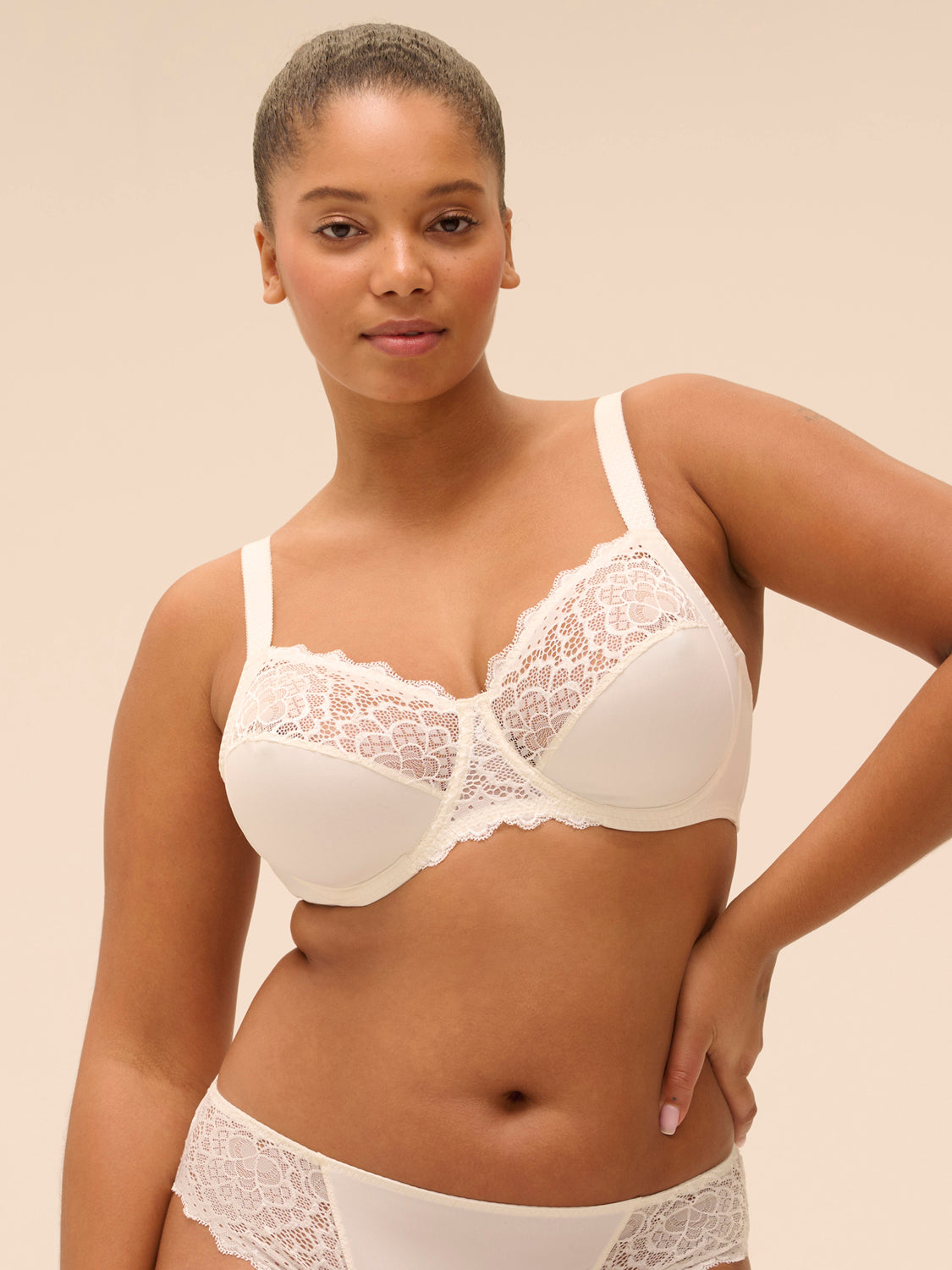 Full cup support bra - Natural