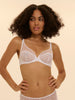 Full cup plunge bra - White