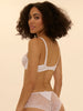Full cup plunge bra - White
