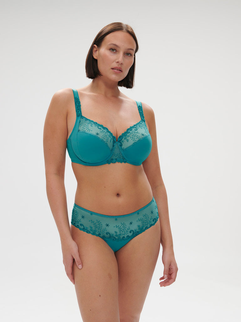 Full cup support bra - Atoll Blue