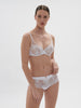 Full cup plunge bra - White