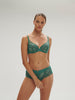 Plunging underwired bra - Garden Green