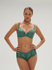 Plunging underwired bra - Garden Green