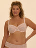 Squared neckline full cup bra - Petal Powder