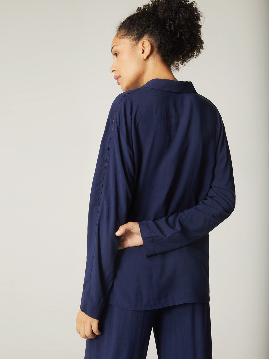 Songe Long Sleeve Top - Night Blue