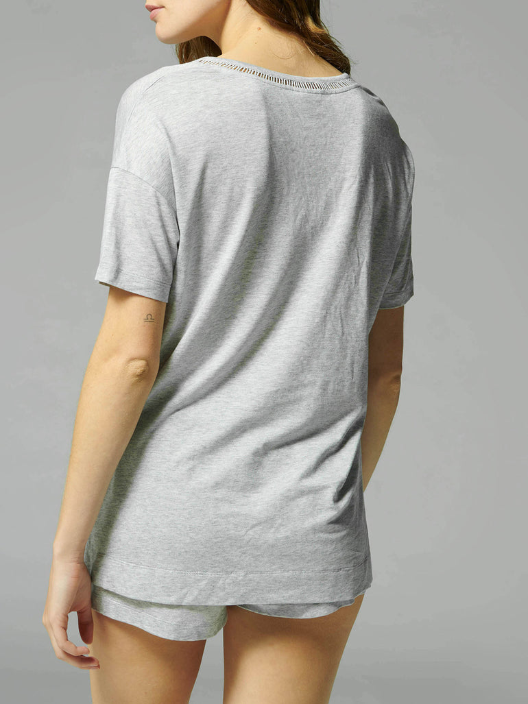 Brume Short Sleeve Top - Mineral Grey