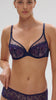 Plunging underwired bra - Midnight