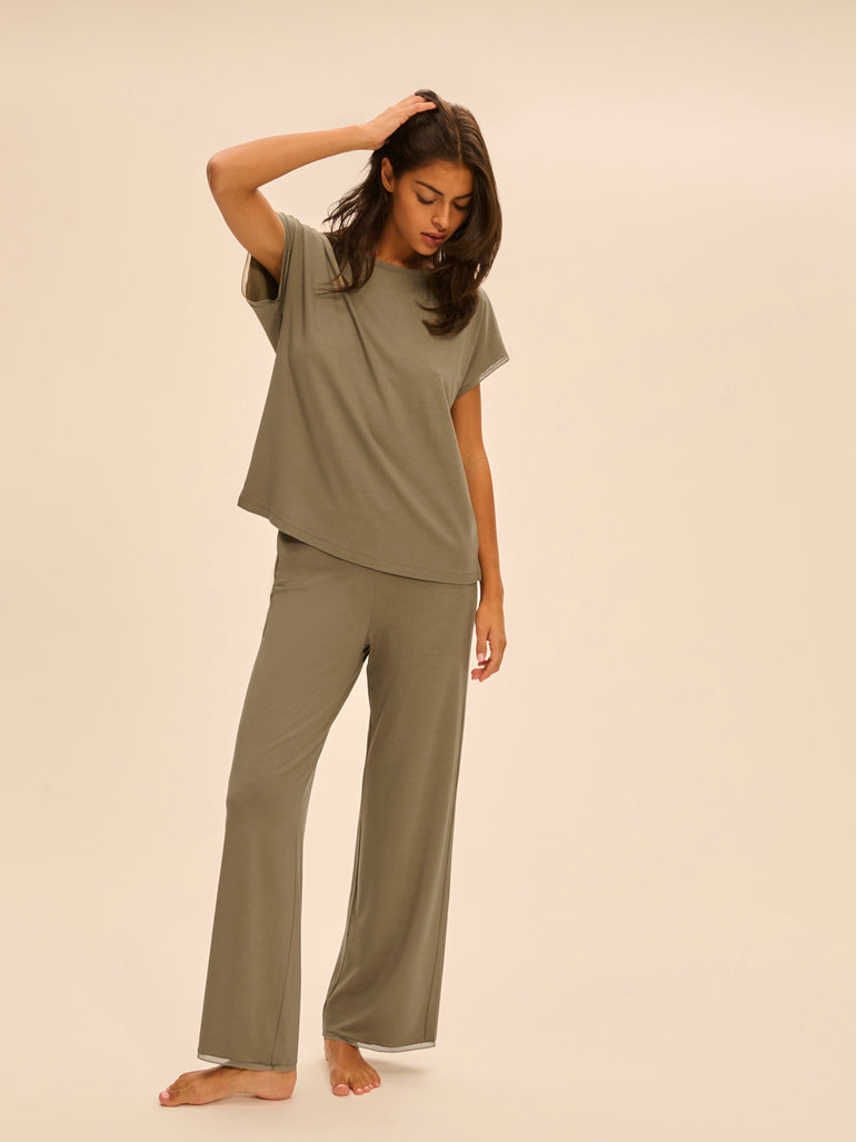 Short Sleeve Top - Clay Green
