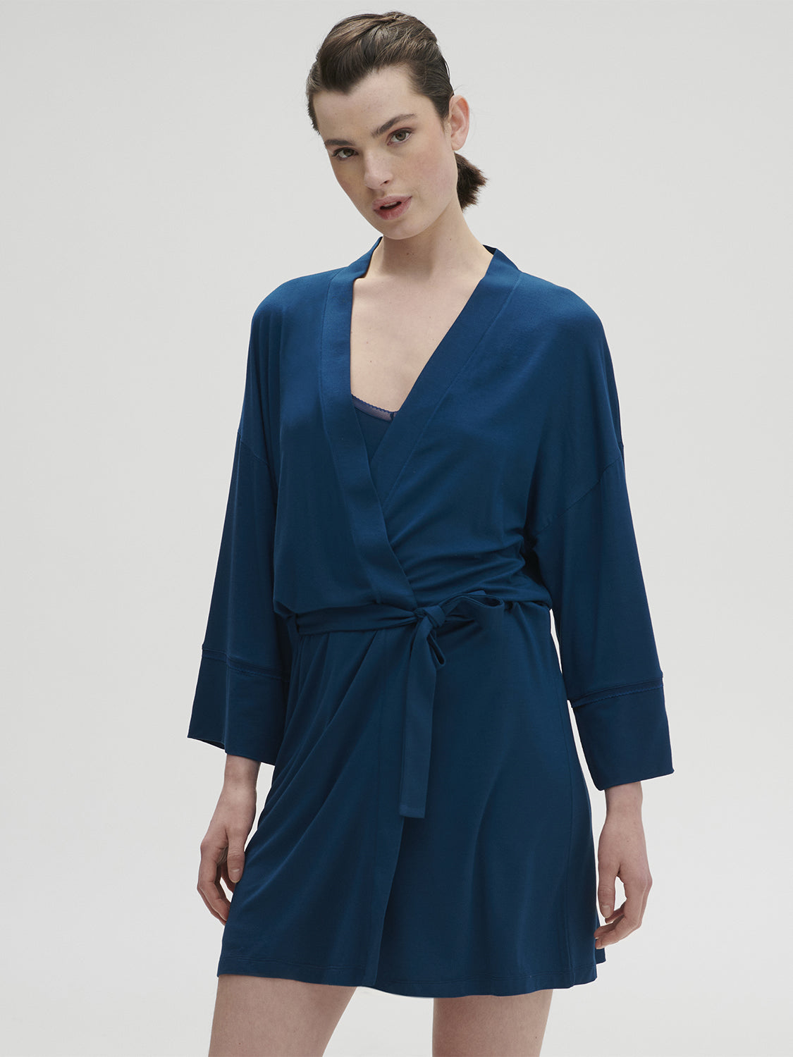 Aurore Kimono - Poseidon Blue