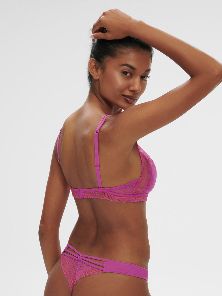 Soft cup triangle bra - Energy Pink