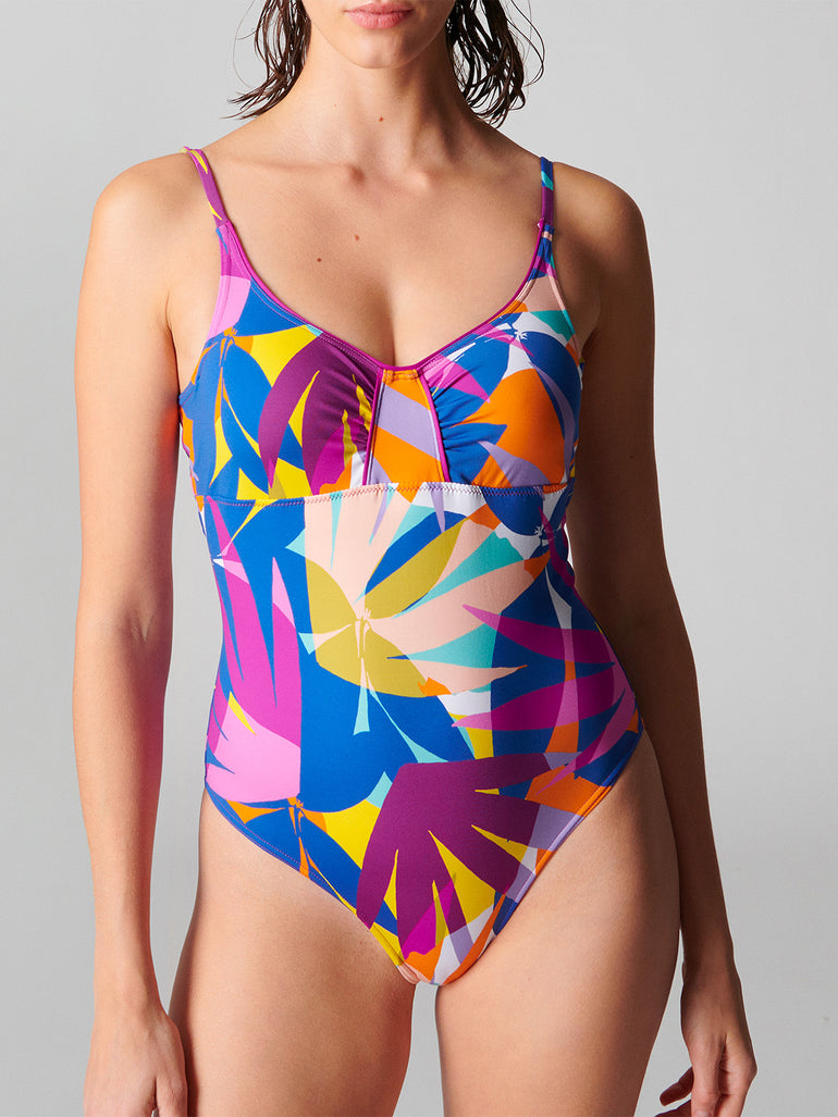 Underwired one-piece swimsuit - Palm Garden