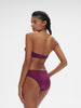 Underwired bandeau bikini top - Blackberry