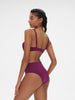 High-waist bikini brief - Blackberry