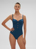 Underwired one-piece swimsuit - Mystery blue