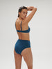High-waist bikini brief - Mystery blue